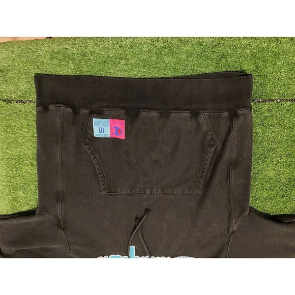 Champion Reverse Weave spell out script hoodie sweatshirt black. - Picture 5 of 10